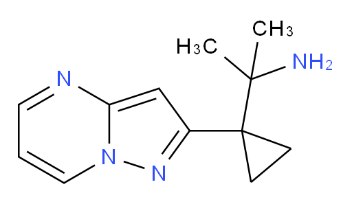 2-(1-{pyrazolo[1,5-a]pyrimidin-2-yl}cyclopropyl)propan-2-amine