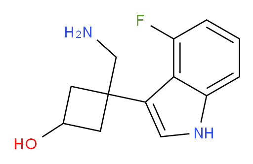 3-(aminomethyl)-3-(4-fluoro-1H-indol-3-yl)cyclobutan-1-ol