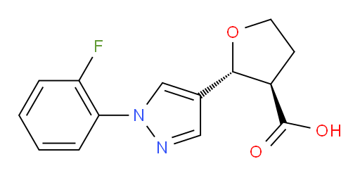 rac-(2R,3R)-2-[1-(2-fluorophenyl)-1H-pyrazol-4-yl]oxolane-3-carboxylic acid