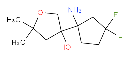 3-(1-amino-3,3-difluorocyclopentyl)-5,5-dimethyloxolan-3-ol