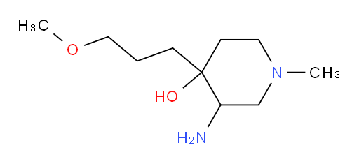 3-amino-4-(3-methoxypropyl)-1-methylpiperidin-4-ol