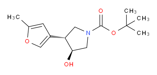 rac-tert-butyl (3R,4S)-3-hydroxy-4-(5-methylfuran-3-yl)pyrrolidine-1-carboxylate