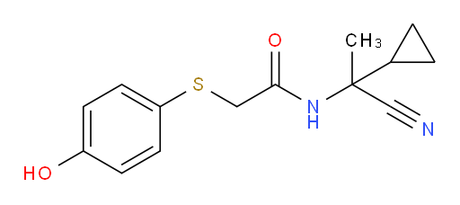 N-(1-cyano-1-cyclopropylethyl)-2-[(4-hydroxyphenyl)sulfanyl]acetamide