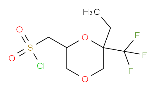 [6-ethyl-6-(trifluoromethyl)-1,4-dioxan-2-yl]methanesulfonyl chloride