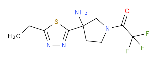 1-[3-amino-3-(5-ethyl-1,3,4-thiadiazol-2-yl)pyrrolidin-1-yl]-2,2,2-trifluoroethan-1-one