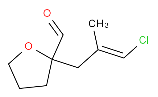 2-(3-chloro-2-methylprop-2-en-1-yl)oxolane-2-carbaldehyde