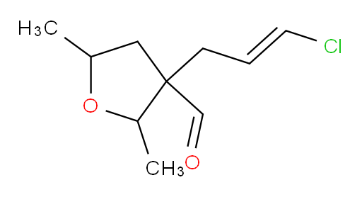 3-(3-chloroprop-2-en-1-yl)-2,5-dimethyloxolane-3-carbaldehyde