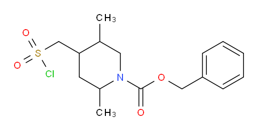benzyl 4-[(chlorosulfonyl)methyl]-2,5-dimethylpiperidine-1-carboxylate