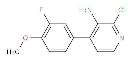 2-chloro-4-(3-fluoro-4-methoxyphenyl)pyridin-3-amine