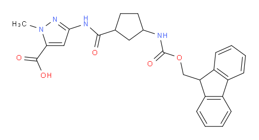 3-[3-({[(9H-fluoren-9-yl)methoxy]carbonyl}amino)cyclopentaneamido]-1-methyl-1H-pyrazole-5-carboxylic acid