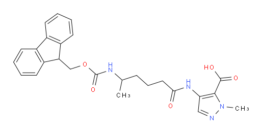 4-[5-({[(9H-fluoren-9-yl)methoxy]carbonyl}amino)hexanamido]-1-methyl-1H-pyrazole-5-carboxylic acid
