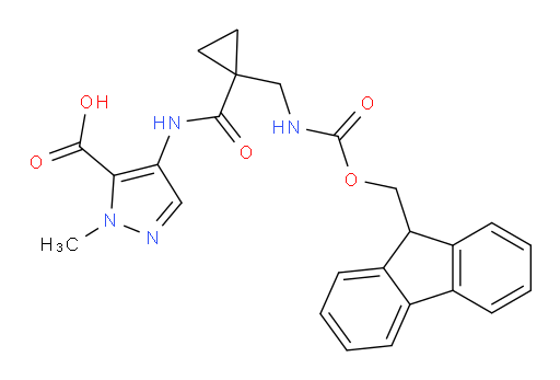 4-{1-[({[(9H-fluoren-9-yl)methoxy]carbonyl}amino)methyl]cyclopropaneamido}-1-methyl-1H-pyrazole-5-carboxylic acid