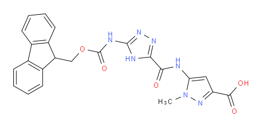 5-[5-({[(9H-fluoren-9-yl)methoxy]carbonyl}amino)-4H-1,2,4-triazole-3-amido]-1-methyl-1H-pyrazole-3-carboxylic acid