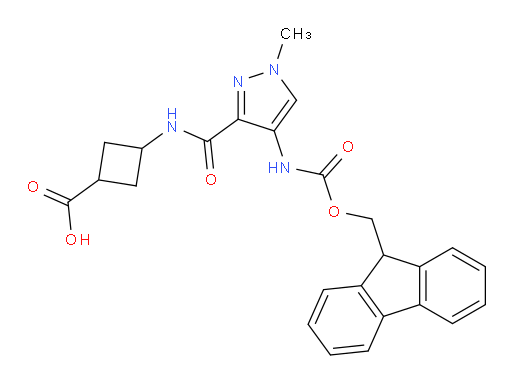 3-[4-({[(9H-fluoren-9-yl)methoxy]carbonyl}amino)-1-methyl-1H-pyrazole-3-amido]cyclobutane-1-carboxylic acid