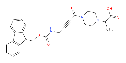 2-{4-[4-({[(9H-fluoren-9-yl)methoxy]carbonyl}amino)but-2-ynoyl]piperazin-1-yl}propanoic acid