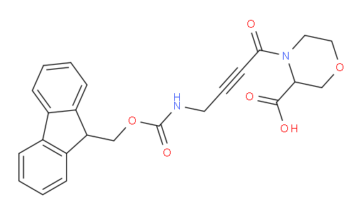 4-[4-({[(9H-fluoren-9-yl)methoxy]carbonyl}amino)but-2-ynoyl]morpholine-3-carboxylic acid