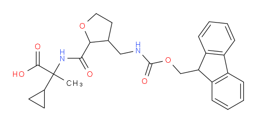2-cyclopropyl-2-({3-[({[(9H-fluoren-9-yl)methoxy]carbonyl}amino)methyl]oxolan-2-yl}formamido)propanoic acid
