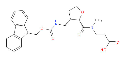rac-3-{1-[(2R,3R)-3-[({[(9H-fluoren-9-yl)methoxy]carbonyl}amino)methyl]oxolan-2-yl]-N-methylformamido}propanoic acid
