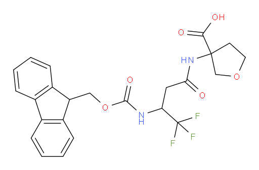 3-[3-({[(9H-fluoren-9-yl)methoxy]carbonyl}amino)-4,4,4-trifluorobutanamido]oxolane-3-carboxylic acid