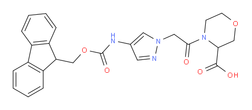 4-{2-[4-({[(9H-fluoren-9-yl)methoxy]carbonyl}amino)-1H-pyrazol-1-yl]acetyl}morpholine-3-carboxylic acid