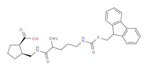 rac-(1R,2S)-2-{[5-({[(9H-fluoren-9-yl)methoxy]carbonyl}amino)-2-methylpentanamido]methyl}cyclopentane-1-carboxylic acid