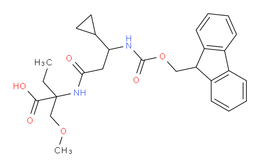 2-[3-cyclopropyl-3-({[(9H-fluoren-9-yl)methoxy]carbonyl}amino)propanamido]-2-(methoxymethyl)butanoic acid