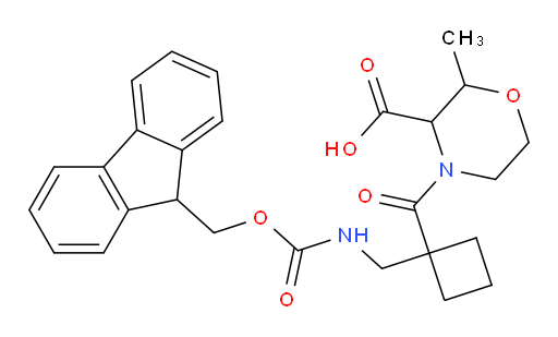 4-{1-[({[(9H-fluoren-9-yl)methoxy]carbonyl}amino)methyl]cyclobutanecarbonyl}-2-methylmorpholine-3-carboxylic acid