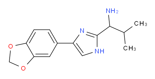1-[4-(1,3-dioxaindan-5-yl)-1H-imidazol-2-yl]-2-methylpropan-1-amine
