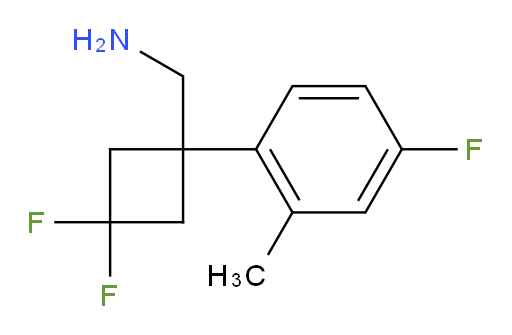 [3,3-difluoro-1-(4-fluoro-2-methylphenyl)cyclobutyl]methanamine