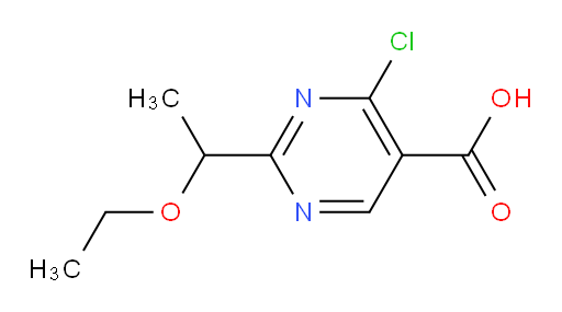4-chloro-2-(1-ethoxyethyl)pyrimidine-5-carboxylic acid