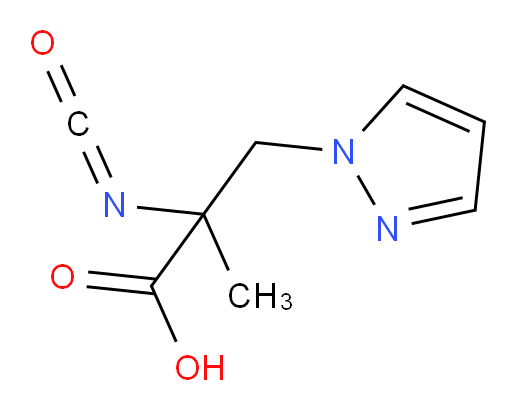 2-isocyanato-2-methyl-3-(1H-pyrazol-1-yl)propanoic acid