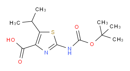 2-{[(tert-butoxy)carbonyl]amino}-5-(propan-2-yl)-1,3-thiazole-4-carboxylic acid