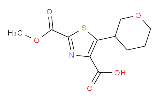 2-(methoxycarbonyl)-5-(oxan-3-yl)-1,3-thiazole-4-carboxylic acid