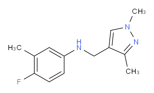 N-[(1,3-dimethyl-1H-pyrazol-4-yl)methyl]-4-fluoro-3-methylaniline