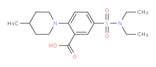 5-(diethylsulfamoyl)-2-(4-methylpiperidin-1-yl)benzoic acid