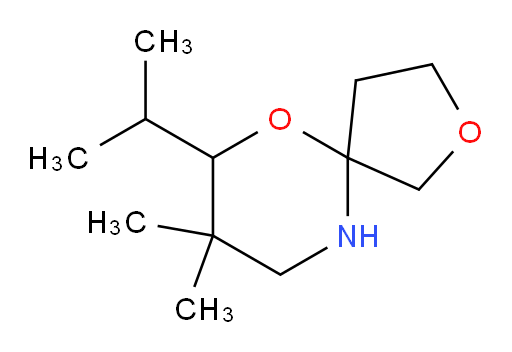 8,8-dimethyl-7-(propan-2-yl)-2,6-dioxa-10-azaspiro[4.5]decane