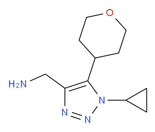 [1-cyclopropyl-5-(oxan-4-yl)-1H-1,2,3-triazol-4-yl]methanamine