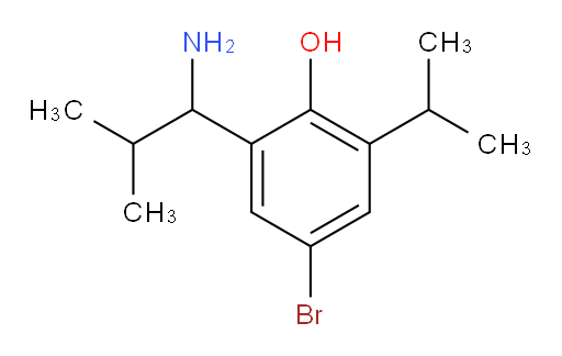 2-(1-amino-2-methylpropyl)-4-bromo-6-(propan-2-yl)phenol
