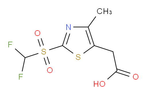 2-(2-difluoromethanesulfonyl-4-methyl-1,3-thiazol-5-yl)acetic acid
