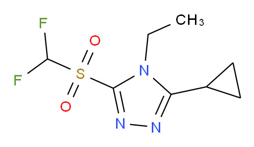 3-cyclopropyl-5-difluoromethanesulfonyl-4-ethyl-4H-1,2,4-triazole