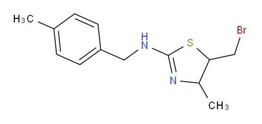 5-(bromomethyl)-4-methyl-N-[(4-methylphenyl)methyl]-4,5-dihydro-1,3-thiazol-2-amine