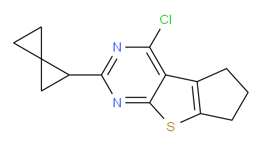 12-chloro-10-{spiro[2.2]pentan-1-yl}-7-thia-9,11-diazatricyclo[6.4.0.0,2,6]dodeca-1(12),2(6),8,10-tetraene