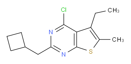 4-chloro-2-(cyclobutylmethyl)-5-ethyl-6-methylthieno[2,3-d]pyrimidine