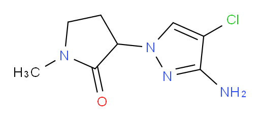 3-(3-amino-4-chloro-1H-pyrazol-1-yl)-1-methylpyrrolidin-2-one