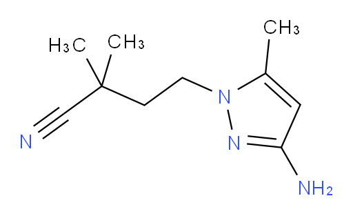 4-(3-amino-5-methyl-1H-pyrazol-1-yl)-2,2-dimethylbutanenitrile
