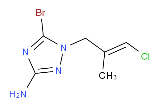 5-bromo-1-(3-chloro-2-methylprop-2-en-1-yl)-1H-1,2,4-triazol-3-amine