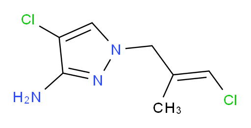 4-chloro-1-(3-chloro-2-methylprop-2-en-1-yl)-1H-pyrazol-3-amine