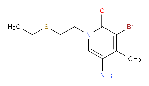 5-amino-3-bromo-1-[2-(ethylsulfanyl)ethyl]-4-methyl-1,2-dihydropyridin-2-one