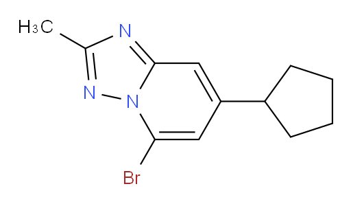 5-bromo-7-cyclopentyl-2-methyl-[1,2,4]triazolo[1,5-a]pyridine