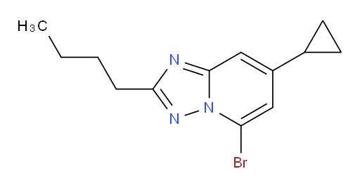 5-bromo-2-butyl-7-cyclopropyl-[1,2,4]triazolo[1,5-a]pyridine
